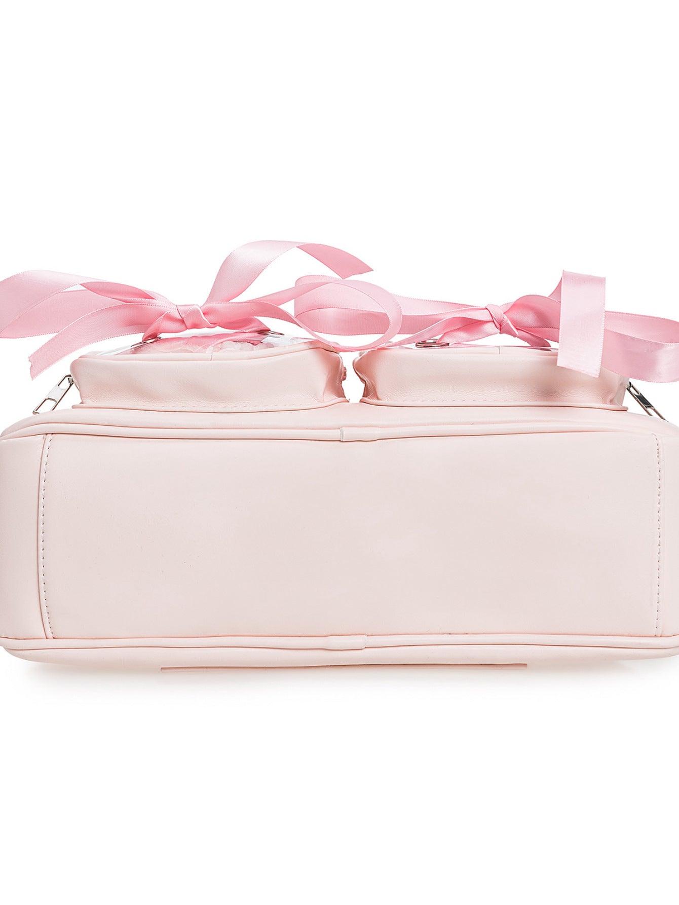 College-style 2D ribbon bow transparent doll pain bag large capacity versatile shoulder bag