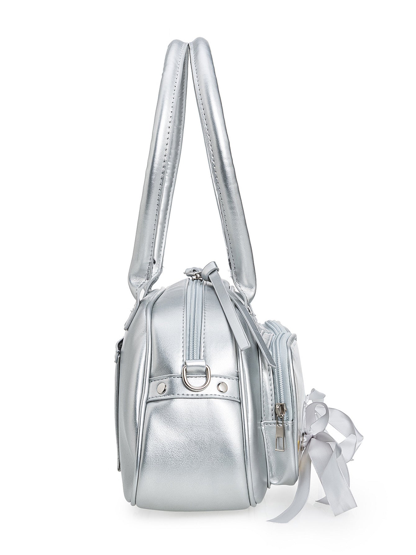 College-style 2D ribbon bow transparent doll pain bag large capacity versatile shoulder bag