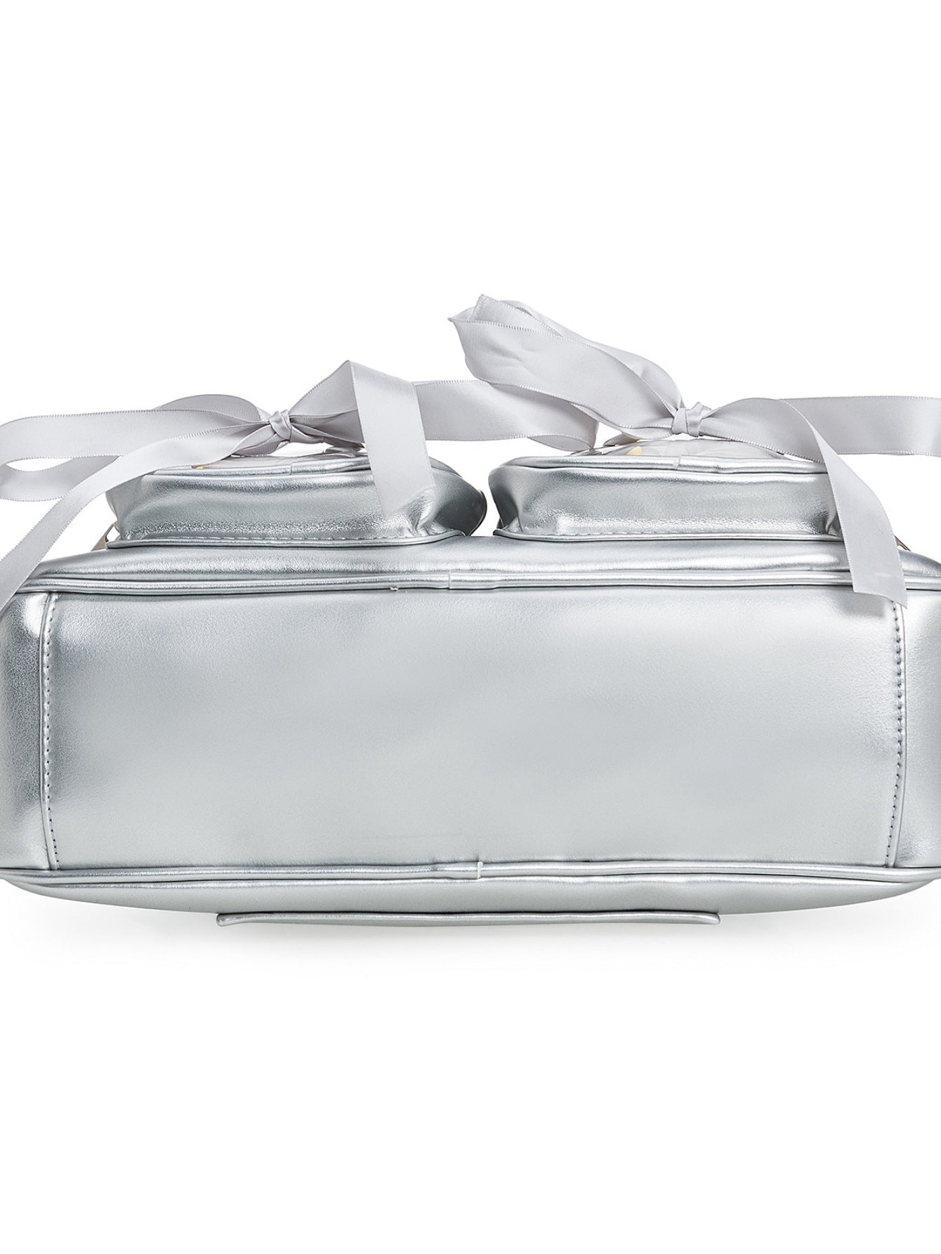 College-style 2D ribbon bow transparent doll pain bag large capacity versatile shoulder bag