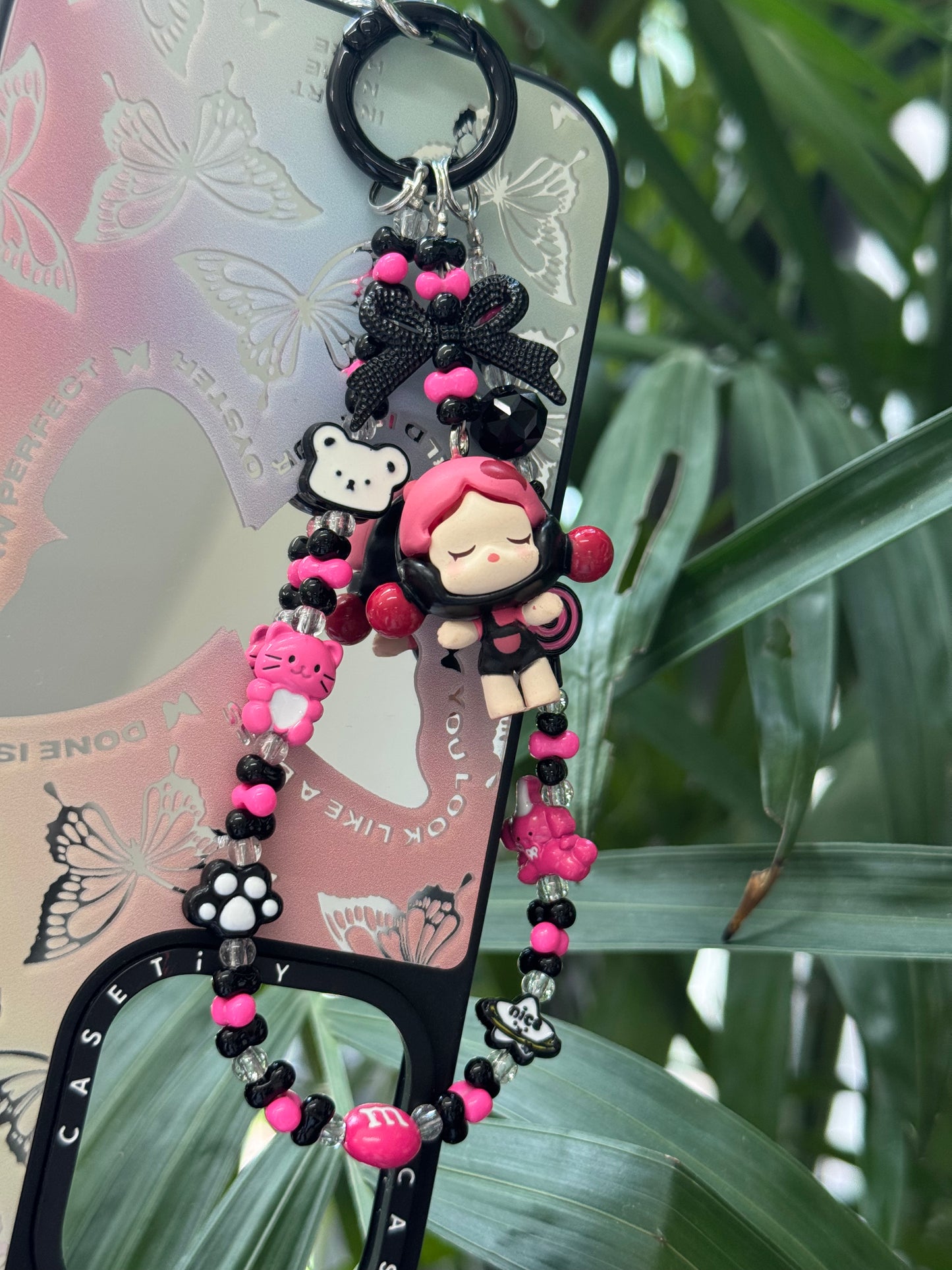 LABUBU Sitting Phone Chain Mini Doll Bracelet