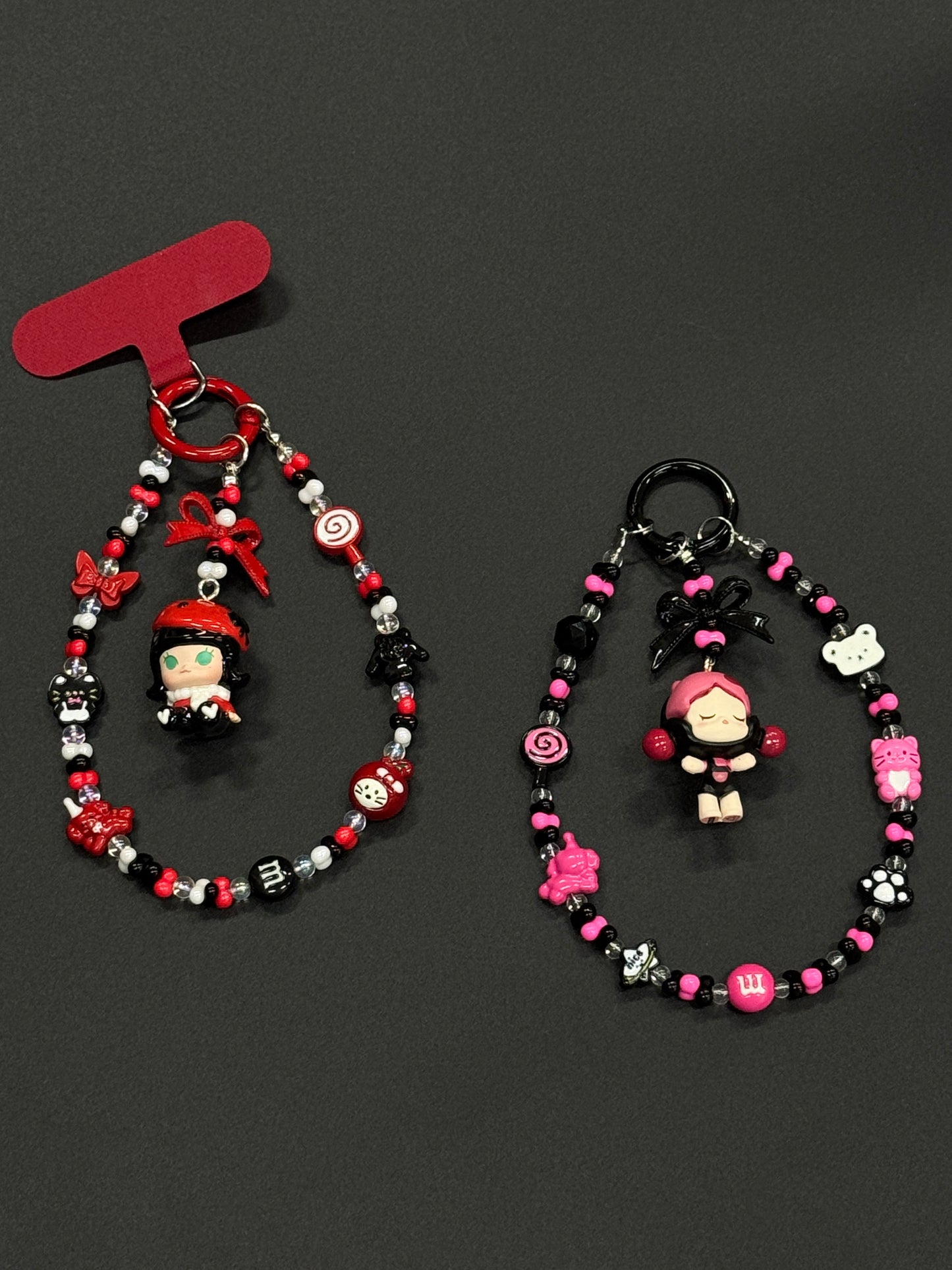 LABUBU Sitting Phone Chain Mini Doll Bracelet